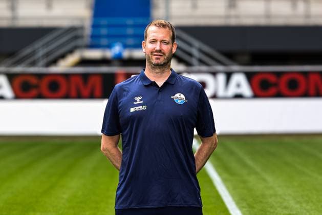 Co coach Pit Reimers, SC Paderborn 2 Soccer Bundesliga portrait appointment 2 BL 2025 2026 official photo appointment SC Paderborn in the Home Deluxe Arena in Paderborn portrait, portrait, single picture, Germany, soccer, men, GER, 11 07 2025 Christian Schroedter
