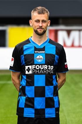 Sebastian Klaas, SC Paderborn 2 Fußball Bundesliga portrait appointment 2 BL 2025 2026 official photo appointment SC Paderborn in the Home Deluxe Arena in Paderborn portrait, portrait, single image, Germany, football, men, GER, 11 07 2025 Christian Schroedter
