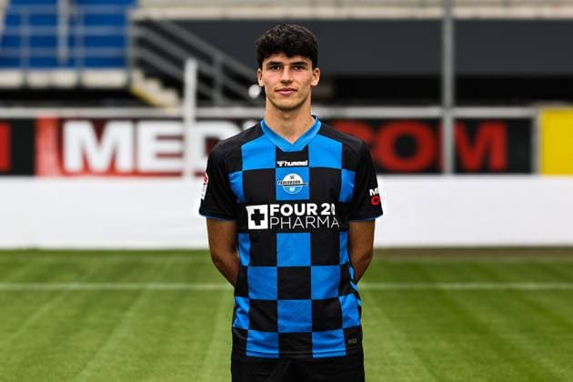 Marco Wörner, SC Paderborn 2 Soccer Bundesliga portrait appointment 2 BL 2025 2026 official photo appointment SC Paderborn in the Home Deluxe Arena in Paderborn portrait, portrait, single picture, Germany, soccer, men, GER, 11 07 2025 Christian Schroedter