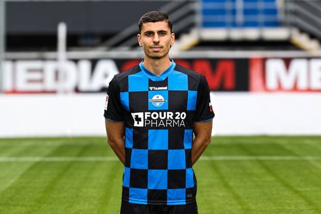 Koen Kostons, SC Paderborn 2 Soccer Bundesliga portrait appointment 2 BL 2025 2026 official photo appointment SC Paderborn in the Home Deluxe Arena in Paderborn portrait, portrait, single picture, Germany, soccer, men, GER, 11 07 2025 Christian Schroedter