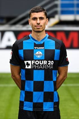 Koen Kostons, SC Paderborn 2 Soccer Bundesliga portrait appointment 2 BL 2025 2026 official photo appointment SC Paderborn in the Home Deluxe Arena in Paderborn portrait, portrait, single picture, Germany, soccer, men, GER, 11 07 2025 Christian Schroedter