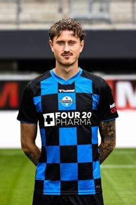 Calvin Brackelmann, SC Paderborn 2 Soccer Bundesliga portrait appointment 2 BL 2025 2026 official photo appointment SC Paderborn in the Home Deluxe Arena in Paderborn portrait, portrait, single picture, Germany, soccer, men, GER, 11 07 2025 Christian Schroedter