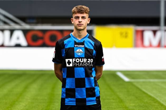 Ruben Müller, SC Paderborn 2 Soccer Bundesliga portrait appointment 2 BL 2025 2026 official photo appointment SC Paderborn in the Home Deluxe Arena in Paderborn portrait, portrait, single picture, Germany, soccer, men, GER, 11 07 2025 Christian Schroedter