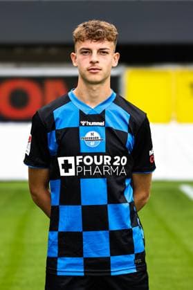 Ruben Müller, SC Paderborn 2 Soccer Bundesliga portrait appointment 2 BL 2025 2026 official photo appointment SC Paderborn in the Home Deluxe Arena in Paderborn portrait, portrait, single picture, Germany, soccer, men, GER, 11 07 2025 Christian Schroedter