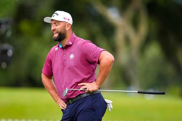 July 12, 2025, Cadiz, Cadiz, SPAIN: Jon Rahm of Legion XIII team looks on during day one resume game for weather yesterday of the LIV Golf Andalucia at Golf Club Royal of Valderrama on July 12, 2025 in Cadiz, Spain. Cadiz SPAIN - ZUMAa181 20250712_zaa_a181_017 Copyright: xJoaquinxCorcherox