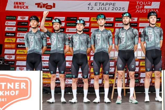 CYCLING - Tour of Austria 2025 INNSBRUCK,AUSTRIA,12.JUL.25 - CYCLING - Tour of Austria, stage 3, Innsbruck - Kuehtai. Image shows team United Shopping.  GEPAxpictures xMichaelxKristen