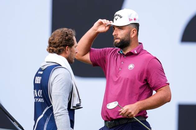 July 12, 2025, Cadiz, Cadiz, SPAIN: Jon Rahm of Legion XIII team looks on during day one resume game for weather yesterday of the LIV Golf Andalucia at Golf Club Royal of Valderrama on July 12, 2025 in Cadiz, Spain. Cadiz SPAIN - ZUMAa181 20250712_zaa_a181_032 Copyright: xJoaquinxCorcherox