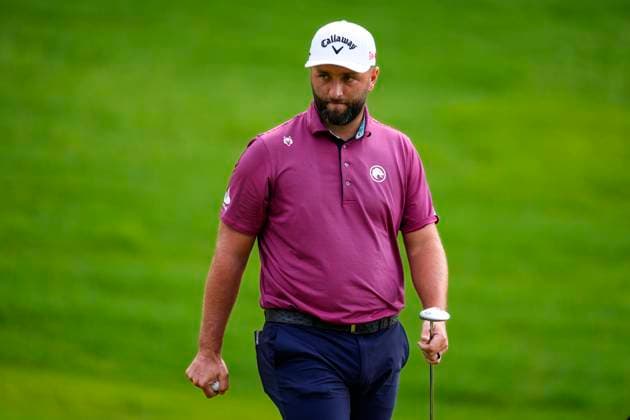 July 12, 2025, Cadiz, Cadiz, SPAIN: Jon Rahm of Legion XIII team looks on during day one resume game for weather yesterday of the LIV Golf Andalucia at Golf Club Royal of Valderrama on July 12, 2025 in Cadiz, Spain. Cadiz SPAIN - ZUMAa181 20250712_zaa_a181_035 Copyright: xJoaquinxCorcherox