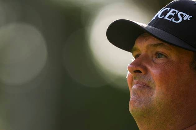 July 12, 2025, Cadiz, Cadiz, SPAIN: Patrick Reed of Aces team looks on during day one resume game for weather yesterday of the LIV Golf Andalucia at Golf Club Royal of Valderrama on July 12, 2025 in Cadiz, Spain. Cadiz SPAIN - ZUMAa181 20250712_zaa_a181_036 Copyright: xJoaquinxCorcherox