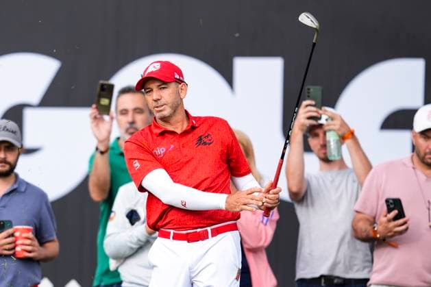 July 12, 2025, Cadiz, Cadiz, SPAIN: Sergio Garcia of Fireball team looks on during day one resume game for weather yesterday of the LIV Golf Andalucia at Golf Club Royal of Valderrama on July 12, 2025 in Cadiz, Spain. Cadiz SPAIN - ZUMAa181 20250712_zaa_a181_049 Copyright: xJoaquinxCorcherox
