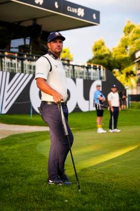 July 12, 2025, Cadiz, Cadiz, SPAIN: Bryson Dechambeau of Crushers team looks on during day one resume game for weather yesterday of the LIV Golf Andalucia at Golf Club Royal of Valderrama on July 12, 2025 in Cadiz, Spain. Cadiz SPAIN - ZUMAa181 20250712_zaa_a181_046 Copyright: xJoaquinxCorcherox