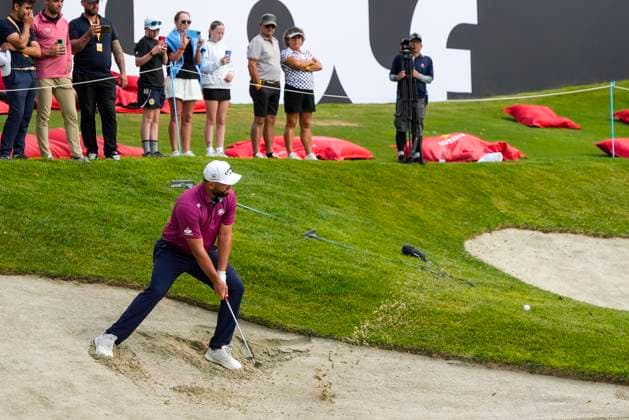 July 12, 2025, Cadiz, Cadiz, SPAIN: Jon Rahm of Legion XIII team in actions during day one resume game for weather yesterday of the LIV Golf Andalucia at Golf Club Royal of Valderrama on July 12, 2025 in Cadiz, Spain. Cadiz SPAIN - ZUMAa181 20250712_zaa_a181_048 Copyright: xJoaquinxCorcherox