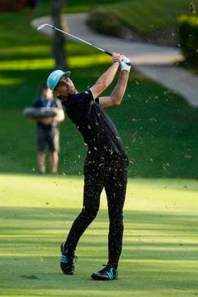 July 12, 2025, Cadiz, Cadiz, SPAIN: Joaquin Niemann of Torque team in actions during day one resume game for weather yesterday of the LIV Golf Andalucia at Golf Club Royal of Valderrama on July 12, 2025 in Cadiz, Spain. Cadiz SPAIN - ZUMAa181 20250712_zaa_a181_058 Copyright: xJoaquinxCorcherox