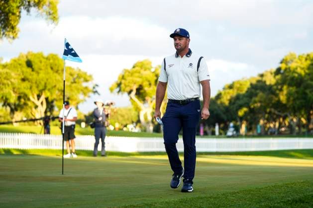 July 12, 2025, Cadiz, Cadiz, SPAIN: Bryson Dechambeau of Crushers team looks on during day one resume game for weather yesterday of the LIV Golf Andalucia at Golf Club Royal of Valderrama on July 12, 2025 in Cadiz, Spain. Cadiz SPAIN - ZUMAa181 20250712_zaa_a181_059 Copyright: xJoaquinxCorcherox