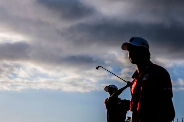 July 12, 2025, Cadiz, Cadiz, SPAIN: David Puig of Fireball team in actions during day one resume game for weather yesterday of the LIV Golf Andalucia at Golf Club Royal of Valderrama on July 12, 2025 in Cadiz, Spain. Cadiz SPAIN - ZUMAa181 20250712_zaa_a181_068 Copyright: xJoaquinxCorcherox