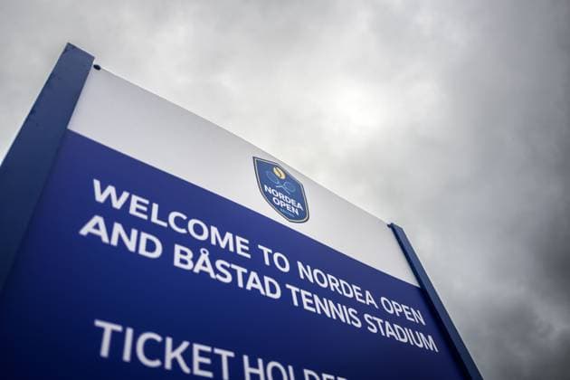 250712 The logo of Nordea Open ahead of of Nordea Open on July 12, 2025 in Bastad Photo Mathilda Schuler BILDBYRAN kod MA MA0844 tennis wta 125 nordea open dubbelfinal dam bbeng genre logo  Copyright: MATHILDAxSCHULER BB250712MA004