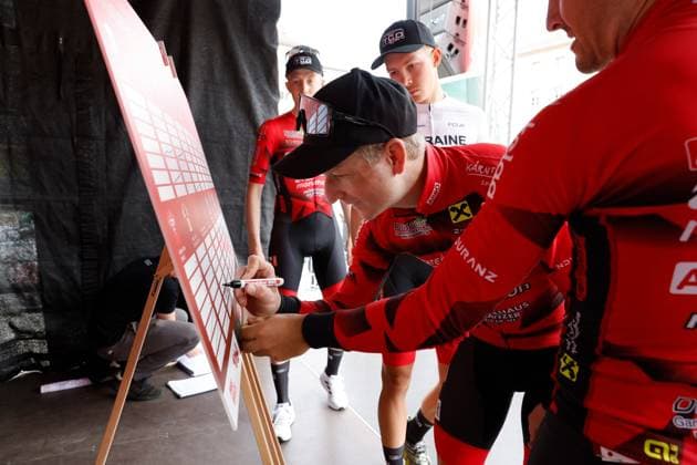 CYCLING - Tour of Austria 2025 INNSBRUCK,AUSTRIA,12.JUL.25 - CYCLING - Tour of Austria, stage 3, Innsbruck - Kuehtai. Image shows Stefan Poell (AUT ARBOE KAERNTEN FELD AM SEE).  GEPAxpictures xMichaelxKristen