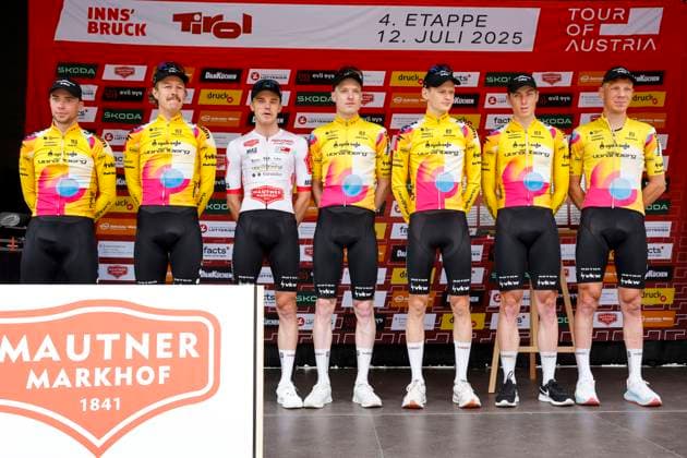 CYCLING - Tour of Austria 2025 INNSBRUCK,AUSTRIA,12.JUL.25 - CYCLING - Tour of Austria, stage 3, Innsbruck - Kuehtai. Image shows team Vorarlberg.  GEPAxpictures xMichaelxKristen