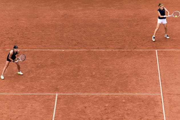 250712 Irene Burillo of Spain and Berfu Cengiz of Turkey during the double final of Nordea Open on July 12, 2025 in Bastad Photo Mathilda Schuler BILDBYRAN kod MA MA0844 tennis wta 125 nordea open dubbelfinal dam bbeng  Copyright: MATHILDAxSCHULER BB250712MA008
