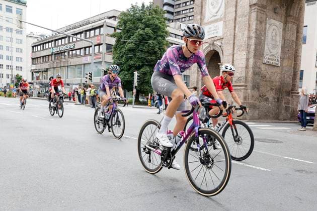 CYCLING - Tour of Austria 2025 INNSBRUCK,AUSTRIA,12.JUL.25 - CYCLING - Tour of Austria, stage 3, Innsbruck - Kuehtai. Image shows the peloton.  GEPAxpictures xMichaelxKristen