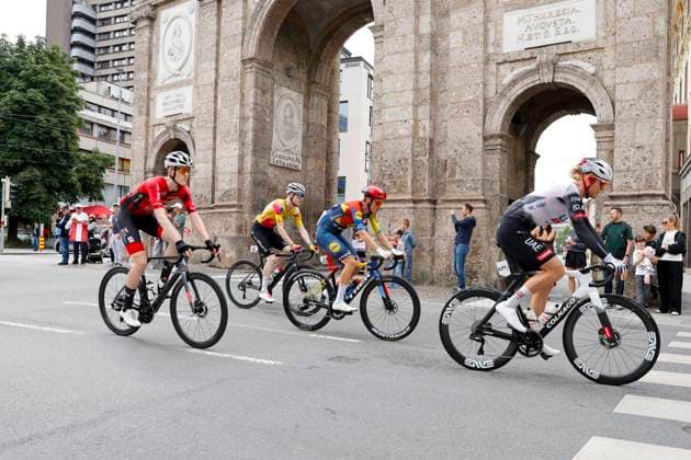 CYCLING - Tour of Austria 2025 INNSBRUCK,AUSTRIA,12.JUL.25 - CYCLING - Tour of Austria, stage 3, Innsbruck - Kuehtai. Image shows the peloton.  GEPAxpictures xMichaelxKristen