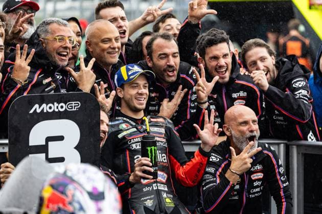 MotoGP 2025, 11. Lauf, Sachsenring MotoGP, 11. Lauf, Sachsenring, Liqui Moly Grand Prix of Germany, Hohenstein-Ernstthal, 10.- 13. Juli 2025, Marco Bezzecchi, Aprilia Racing. *** MotoGP 2025, 11 round, Sachsenring MotoGP, 11 round, Sachsenring, Liqui Moly Grand Prix of Germany, Hohenstein Ernstthal, July 10 13, 2025, Marco Bezzecchi, Aprilia Racing