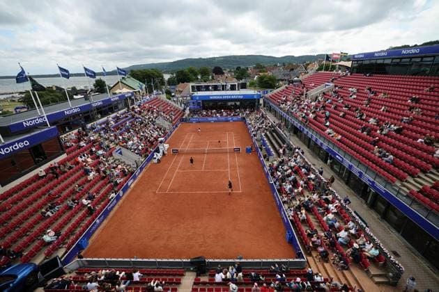 BASTAD, SWEDEN 20250712 Irene Burillo, Spain, and Berfu Cengiz, Turkey, against Jesika Maleckova and Miriam Skoch, Czech Republic, during Saturdays womens doubles final at the Nordea Open tennis tournament in Bastad BASTAD SWEDEN x9200x  Copyright: xBjörnxLarssonxRosvall TTx NORDEA OPEN 2025