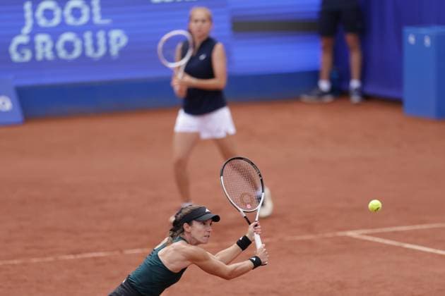 BASTAD, SWEDEN 20250712 Irene Burillo, Spain, and Berfu Cengiz, Turkey, during Saturdays womens doubles final at the Nordea Open tennis tournament in Bastad BASTAD SWEDEN x9200x  Copyright: xBjörnxLarssonxRosvall TTx NORDEA OPEN 2025