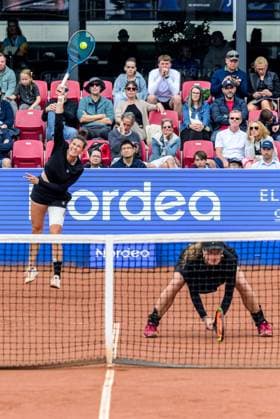 250712 Jesika Maleckova of Czech Republic and Miriam Skoch of Czech Republic during the double final of Nordea Open on July 12, 2025 in Bastad Photo Mathilda Schuler BILDBYRAN kod MA MA0844 tennis wta 125 nordea open dubbelfinal dam bbeng  Copyright: MATHILDAxSCHULER BB250712MA024