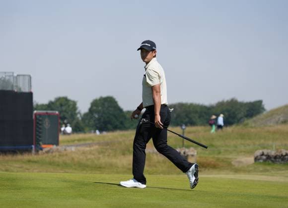 keita Nakajima (JPN) on 5th hole during the 3rd Round of the Genesis Scottish Open Golf Championship. Genesis Scottish Open, Day 3, Golf, Renaissance Club, North Berwick, Scotland, UK - 12 Jul 2025North Berwick Scotland United Kingdom EDITORIAL USE ONLY No use with unauthorised audio, video, data, fixture lists, club league logos or live services. Online in-match use limited to 120 images, no video emulation. No use in betting, games or single club league player publications. Copyright: xStuartxWallace Shutterstockx 15393029p