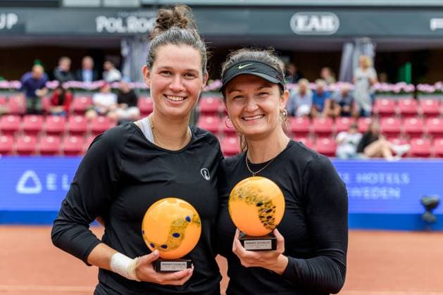 250712 Jesika Maleckova of Czech Republic and Jesika Maleckova of Czech Republic after the double final of Nordea Open on July 12, 2025 in Bastad Photo Mathilda Schuler BILDBYRAN kod MA MA0844 tennis wta 125 nordea open dubbelfinal dam bbeng  Copyright: MATHILDAxSCHULER BB250712MA031