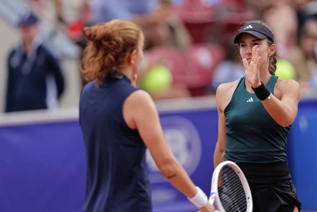 BASTAD, SWEDEN 20250712 Irene Burillo, Spain, right, and Berfu Cengiz, Turkey, in Saturdays womens doubles final at the Nordea Open tennis tournament in Bastad BASTAD SWEDEN x9200x  Copyright: xBjörnxLarssonxRosvall TTx NORDEA OPEN 2025