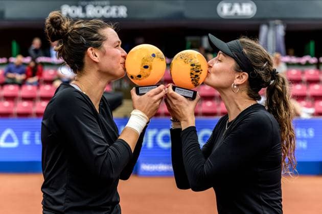 250712 Jesika Maleckova of Czech Republic and Miriam Skoch of Czech Republic celebrate after winning during the double final of Nordea Open on July 12, 2025 in Bastad Photo Mathilda Schuler BILDBYRAN kod MA MA0844 tennis wta 125 nordea open dubbelfinal dam bbeng jubel  Copyright: MATHILDAxSCHULER BB250712MA043