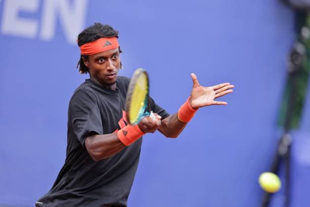 BASTAD, SWEDEN 20250712 Mikael Ymer trains on Saturday ahead of the Nordea Open mens tennis tournament in Bastad BASTAD SWEDEN x9200x  Copyright: xBjörnxLarssonxRosvall TTx NORDEA OPEN 2025