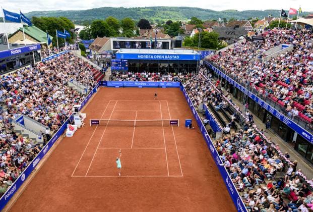 250712 General view of Centre court during the singel final of Nordea Open on July 12, 2025 in Bastad Photo Mathilda Schuler BILDBYRAN kod MA MA0844 tennis wta 125 nordea open singelfinal dam bbeng  Copyright: MATHILDAxSCHULER BB250712MA052