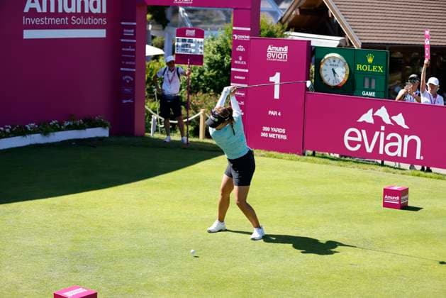 EVIAN-LES-BAINS, FRANCE - 12.07.2025: Soo Bin Joo (KOR) of The Amundi Evian Championship at the Evian Resort Golf Club on July 12, 2025 in Evian-les-Bains, France.