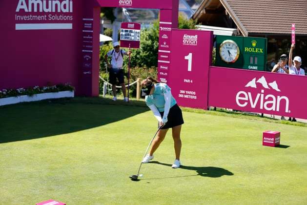 EVIAN-LES-BAINS, FRANCE - 12.07.2025: Soo Bin Joo (KOR) of The Amundi Evian Championship at the Evian Resort Golf Club on July 12, 2025 in Evian-les-Bains, France.