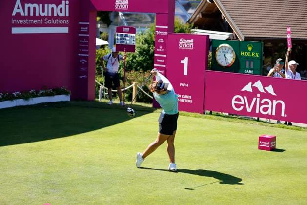 EVIAN-LES-BAINS, FRANCE - 12.07.2025: Soo Bin Joo (KOR) of The Amundi Evian Championship at the Evian Resort Golf Club on July 12, 2025 in Evian-les-Bains, France.