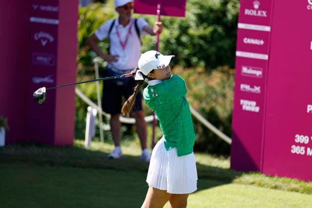 EVIAN-LES-BAINS, FRANCE - 12.07.2025: Clarisa Temelo (MEX) of The Amundi Evian Championship at the Evian Resort Golf Club on July 12, 2025 in Evian-les-Bains, France.