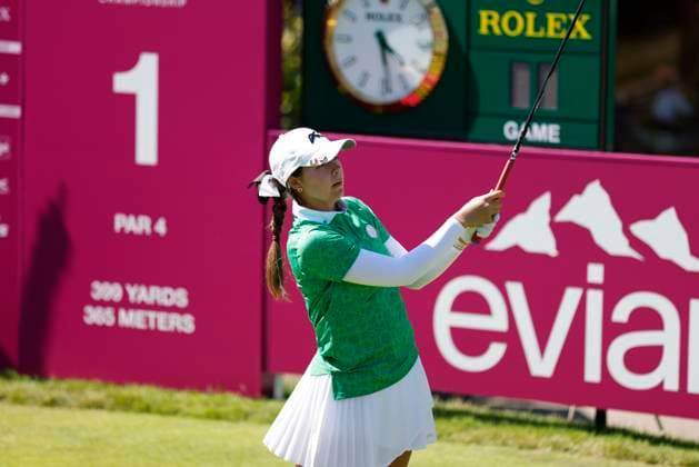 EVIAN-LES-BAINS, FRANCE - 12.07.2025: Clarisa Temelo (MEX) of The Amundi Evian Championship at the Evian Resort Golf Club on July 12, 2025 in Evian-les-Bains, France.