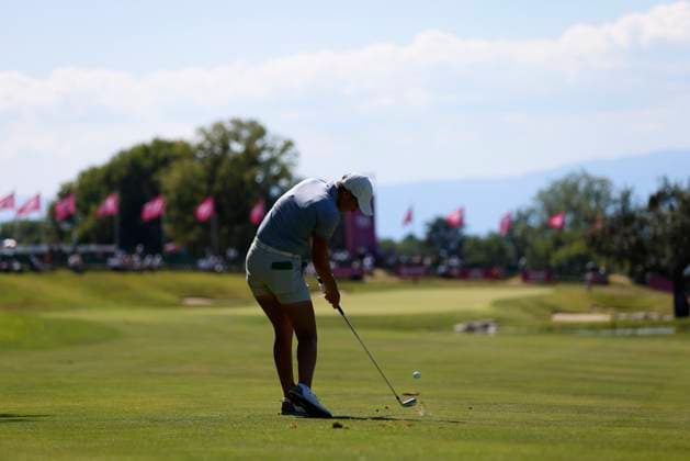 EVIAN-LES-BAINS, FRANCE - 12.07.2025: Dewi Weber (NED) of The Amundi Evian Championship at the Evian Resort Golf Club on July 12, 2025 in Evian-les-Bains, France.