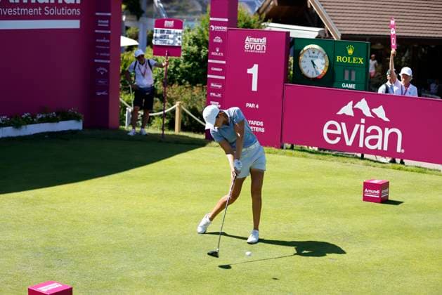 EVIAN-LES-BAINS, FRANCE - 12.07.2025: Dewi Weber (NED) of The Amundi Evian Championship at the Evian Resort Golf Club on July 12, 2025 in Evian-les-Bains, France.