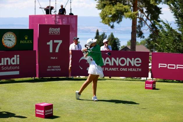 EVIAN-LES-BAINS, FRANCE - 12.07.2025: Clarisa Temelo (MEX) of The Amundi Evian Championship at the Evian Resort Golf Club on July 12, 2025 in Evian-les-Bains, France.
