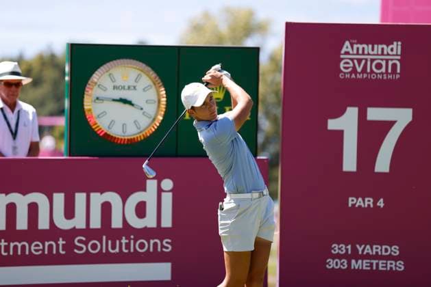 EVIAN-LES-BAINS, FRANCE - 12.07.2025: Dewi Weber (NED) of The Amundi Evian Championship at the Evian Resort Golf Club on July 12, 2025 in Evian-les-Bains, France.