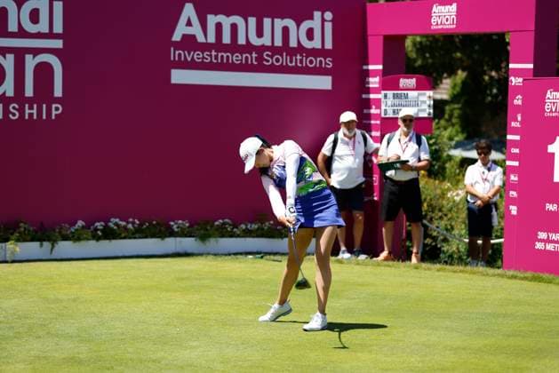 EVIAN-LES-BAINS, FRANCE - 12.07.2025: Pajaree Anannarukarn (THA) of The Amundi Evian Championship at the Evian Resort Golf Club on July 12, 2025 in Evian-les-Bains, France.