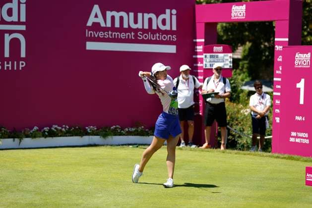 EVIAN-LES-BAINS, FRANCE - 12.07.2025: Pajaree Anannarukarn (THA) of The Amundi Evian Championship at the Evian Resort Golf Club on July 12, 2025 in Evian-les-Bains, France.