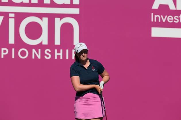 EVIAN-LES-BAINS, FRANCE - 12.07.2025: Lottie Woad (ENG) of The Amundi Evian Championship at the Evian Resort Golf Club on July 12, 2025 in Evian-les-Bains, France.