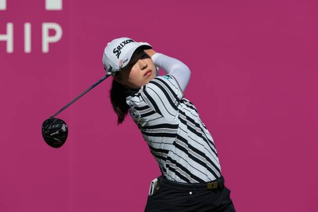 EVIAN-LES-BAINS, FRANCE - 12.07.2025: Rio Takeda (JPN) of The Amundi Evian Championship at the Evian Resort Golf Club on July 12, 2025 in Evian-les-Bains, France.
