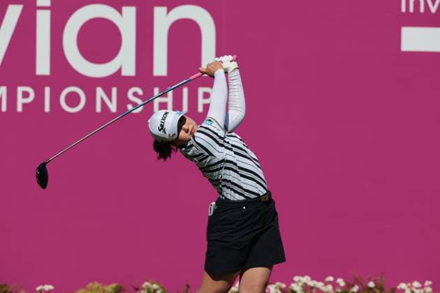 EVIAN-LES-BAINS, FRANCE - 12.07.2025: Rio Takeda (JPN) of The Amundi Evian Championship at the Evian Resort Golf Club on July 12, 2025 in Evian-les-Bains, France.