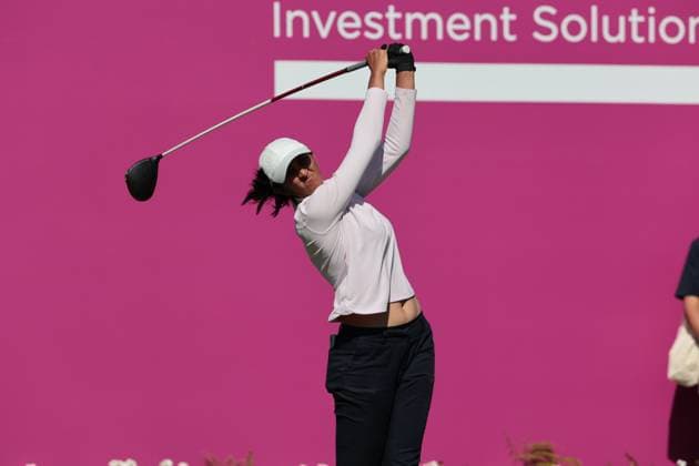 EVIAN-LES-BAINS, FRANCE - 12.07.2025: Aditi Ashok (IND) of The Amundi Evian Championship at the Evian Resort Golf Club on July 12, 2025 in Evian-les-Bains, France.